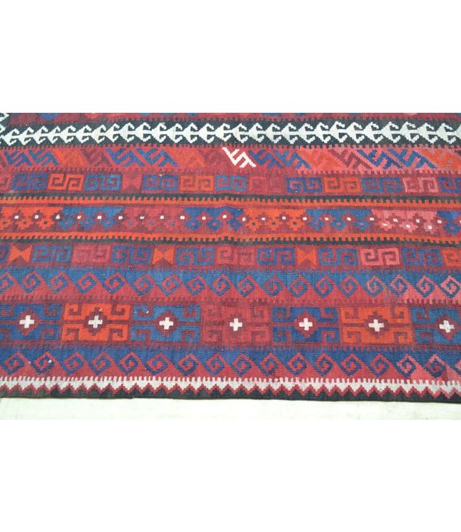 Hand Woven Afghan Wool Kilim Area Rug 394 x 241 cm
