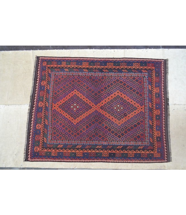 Hand Woven Afghan Wool Kilim Area Rug 303 x 235 cm