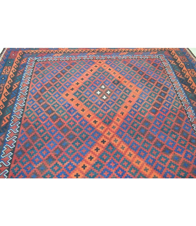 Handgewebte Orientalisch Wolle Kelim Teppich 303 x 235 cm