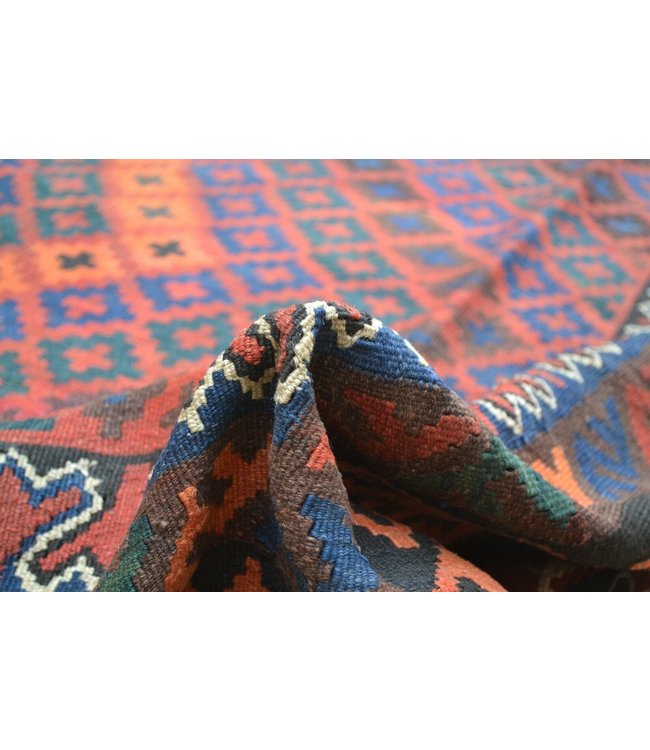 Hand Woven Afghan Wool Kilim Area Rug 303 x 235 cm