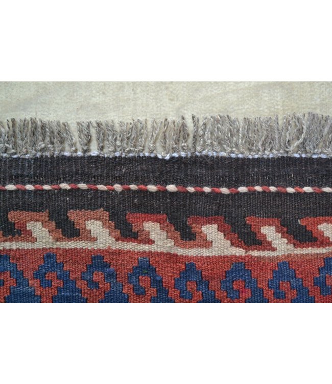 Handgemaakt Oosters Kelim Wol Vloerkleed 303 x 235 cm