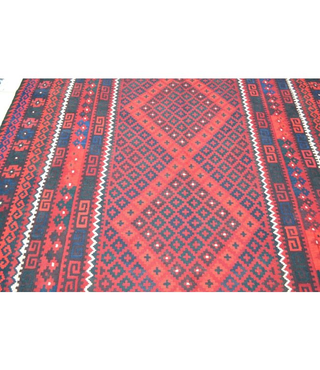 Handgemaakt Oosters Kelim Wol Vloerkleed 315 x 242 cm