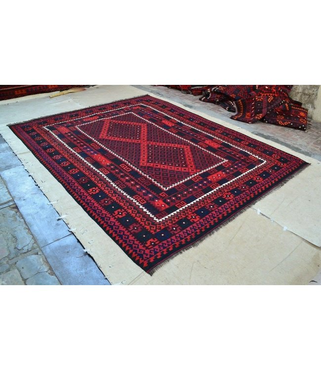 Hand Woven Afghan Wool Kilim Area Rug 315 x 242 cm