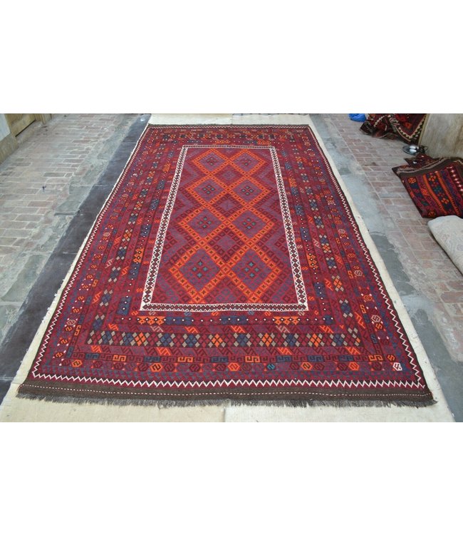 Hand Woven Afghan Wool Kilim Area Rug 468 x 258 cm