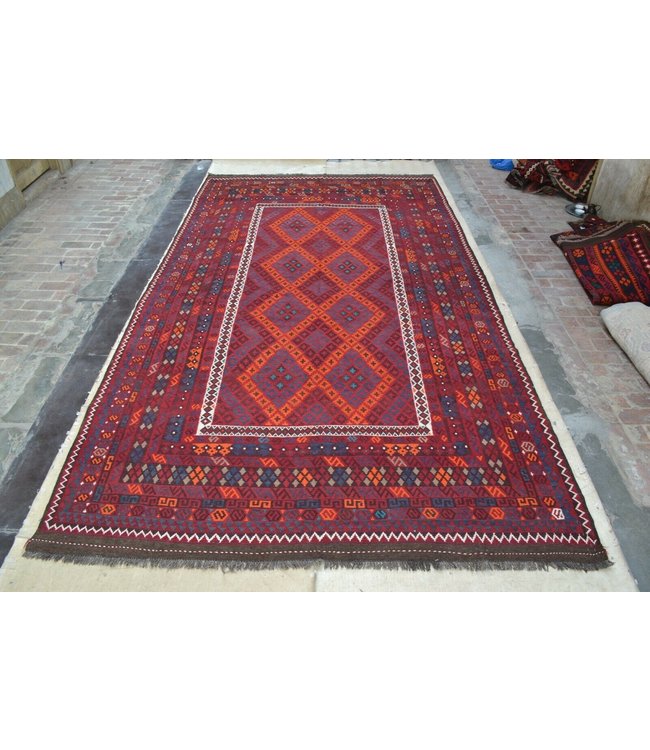 Handgewebte Orientalisch Wolle Kelim Teppich 468 x 258 cm