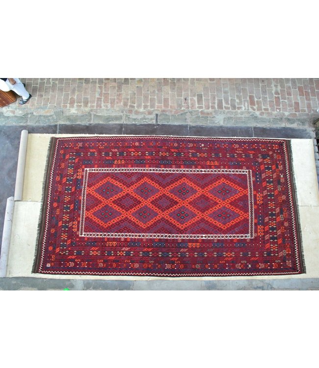 Handgewebte Orientalisch Wolle Kelim Teppich 468 x 258 cm