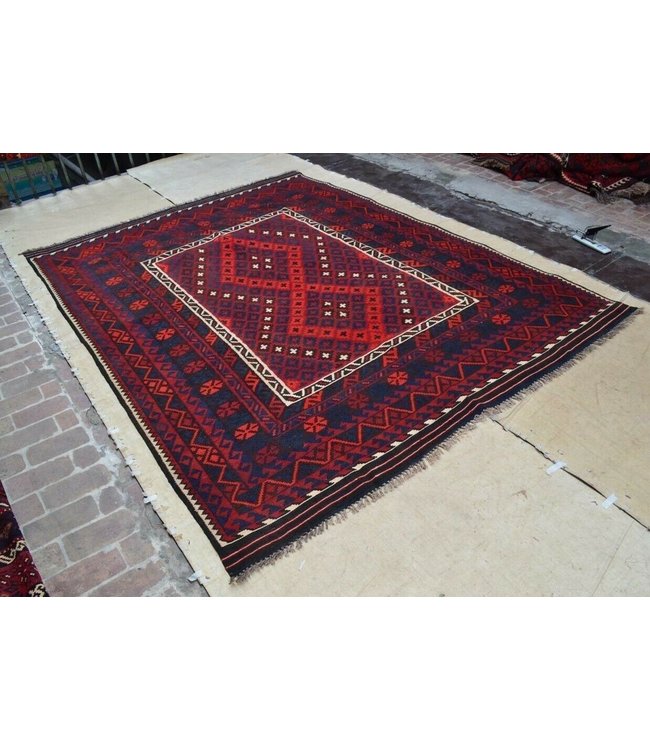 Handgewebte Orientalisch Wolle Kelim Teppich 307 x 240 cm