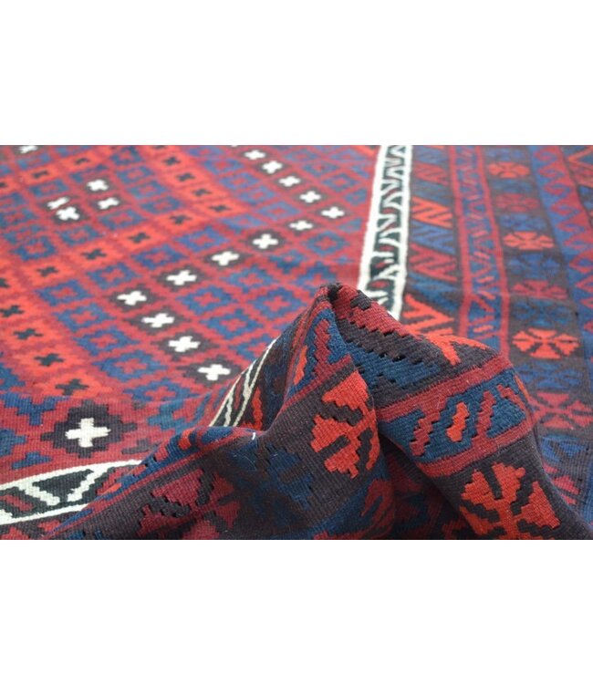 Hand Woven Afghan Wool Kilim Area Rug 307 x 240 cm