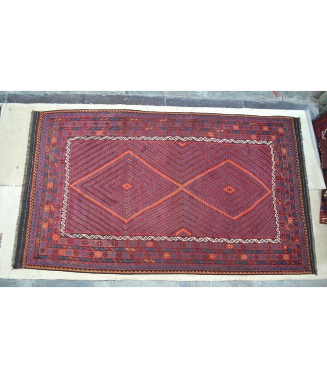 Hand Woven Afghan Wool Kilim Area Rug  435 x 250 cm