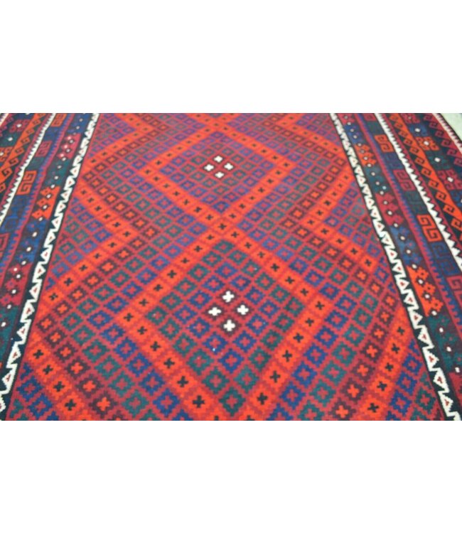 Handgemaakt Oosters Kelim Wol Vloerkleed 450 x 254 cm