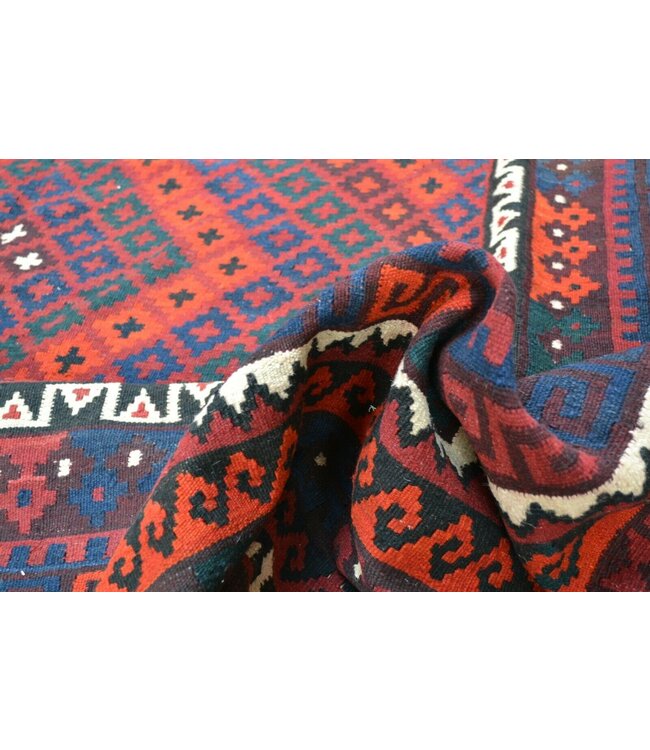 Hand Woven Afghan Wool Kilim Area Rug 450 x 254 cm (14'9 x 8'4 feet)