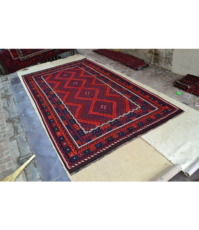 Handgewebte Orientalisch Wolle Kelim Teppich  450 x 254 cm