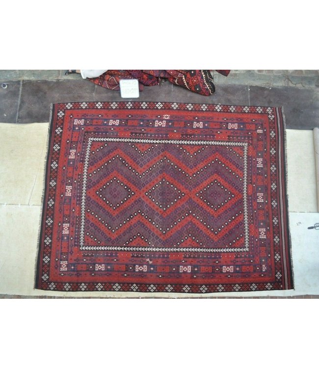 Hand Woven Afghan Wool Kilim Area Rug 381 x 299 cm