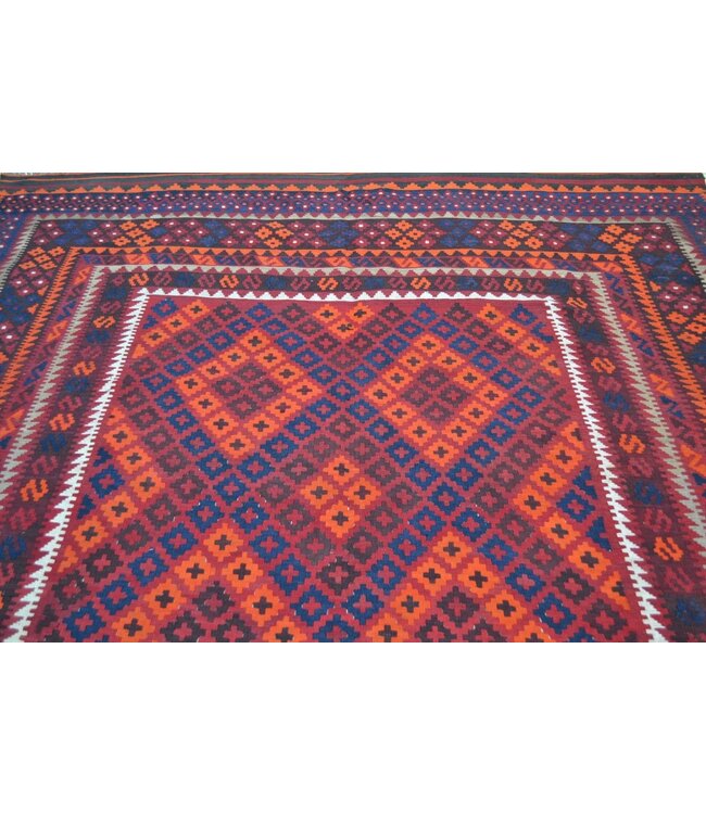 Handgewebte Orientalisch Wolle Kelim Teppich 369 x 241 cm