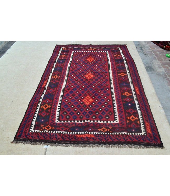 Handgewebte Orientalisch Wolle Kelim Teppich 243 x 155 cm
