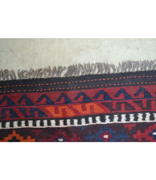 Handgemaakt Oosters Kelim Wol Vloerkleed 243 x 155 cm
