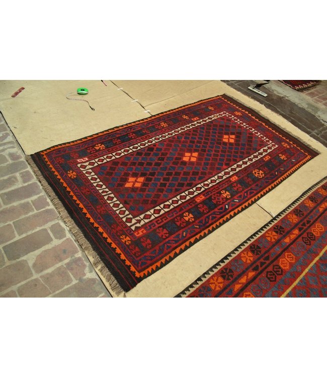 Handgewebte Orientalisch Wolle Kelim Teppich 236 x 133 cm