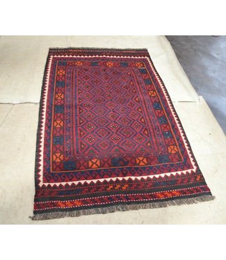 Hand Woven Afghan Wool Kilim Area Rug 195 x120 cm (6'4 x 3'11) feet