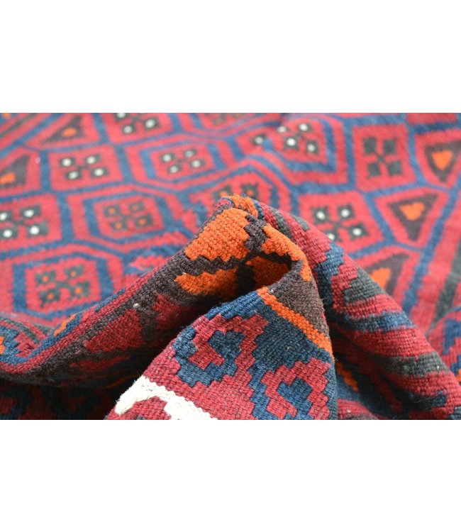 Hand Woven Afghan Wool Kilim Area Rug 195 x120 cm (6'4 x 3'11) feet