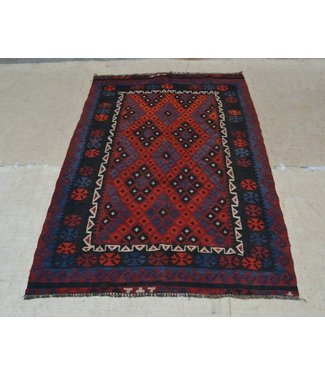 Hand Woven Afghan Wool Kilim Area Rug 183 x 119 cm (6' x 3'10) feet