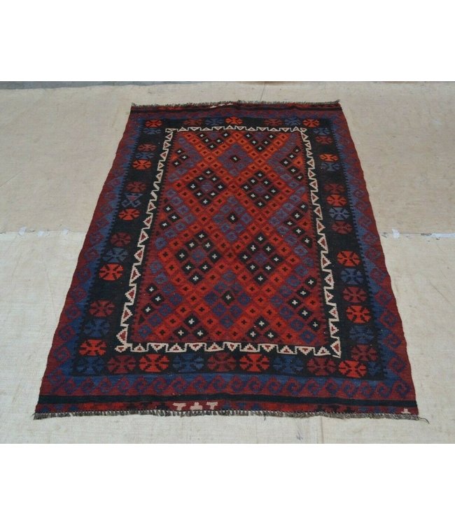 Handgewebte Orientalisch Wolle Kelim Teppich 183 x 119 cm