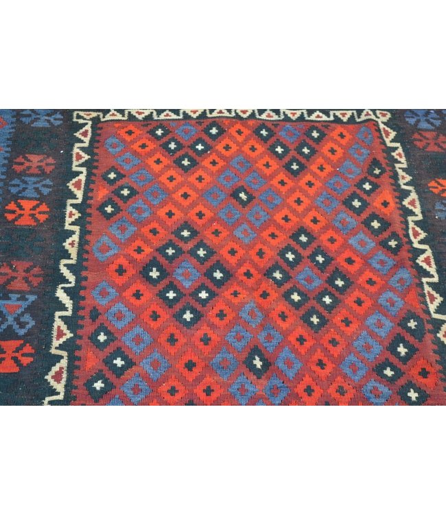 Hand Woven Afghan Wool Kilim Area Rug 183 x 119 cm (6' x 3'10) feet