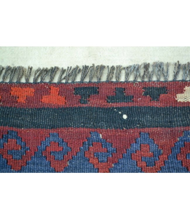 Handgemaakt Oosters Kelim Wol Vloerkleed 183 x 119 cm