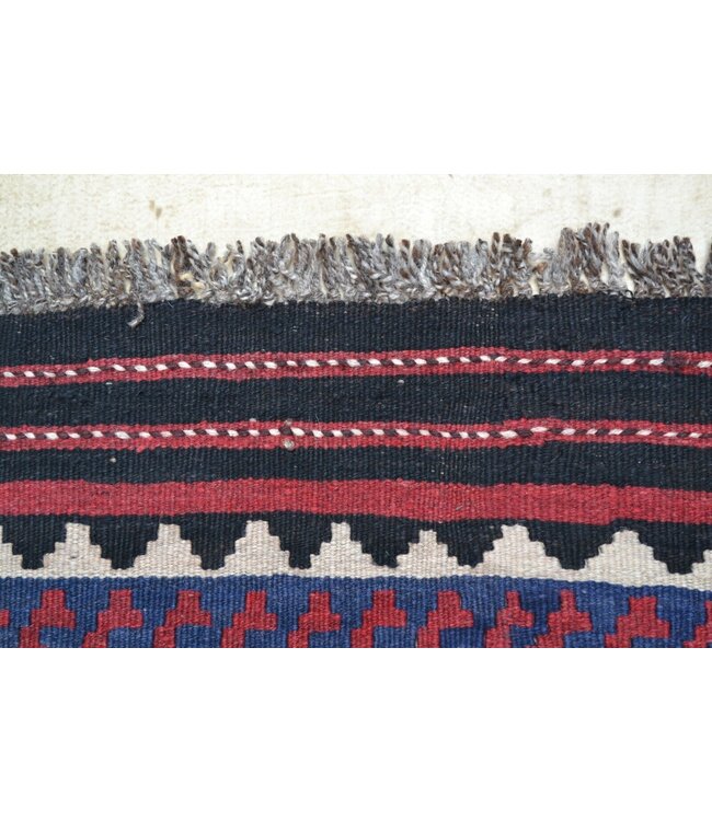 Handgemaakt Oosters Kelim Wol Vloerkleed 201 x 105 cm