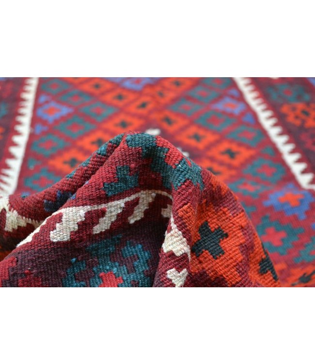 Handgewebte Orientalisch Wolle Kelim Teppich 198 x 100 cm
