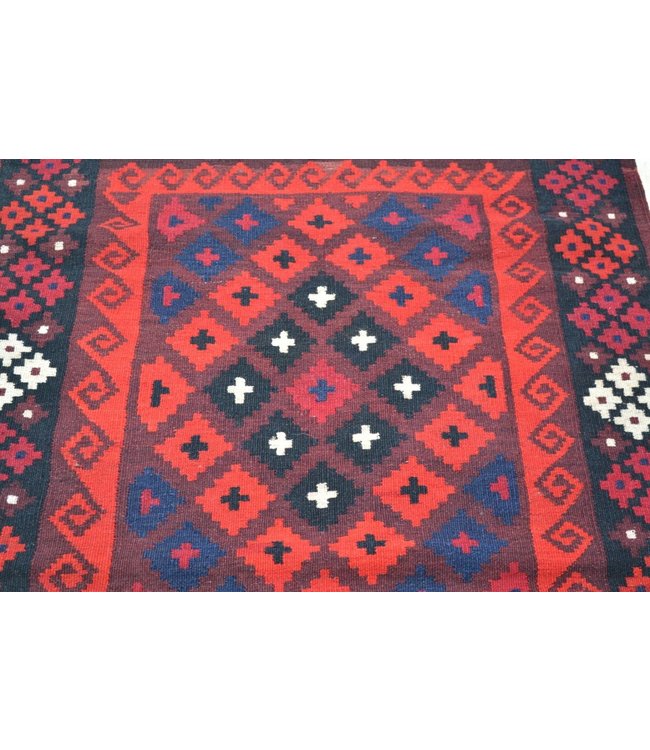 Handgewebte Orientalisch Wolle Kelim Teppich 218 x 107 cm