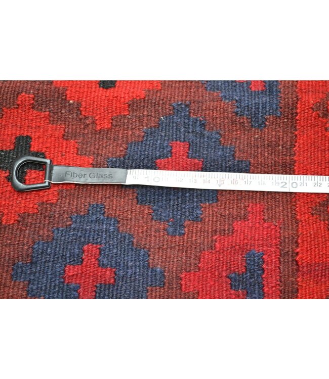 Hand Woven Afghan Wool Kilim Area Rug 218 x 107 cm ( 7'1x3'6) Feet