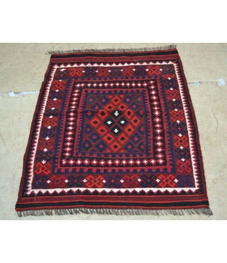 Hand Woven Afghan Wool Kilim Area Rug  102 x 82 cm