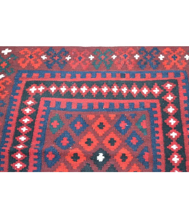 Handgemaakt Oosters Kelim Wol Vloerkleed  102 x 82cm