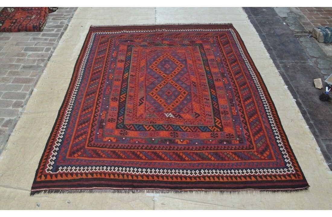 kelim 282 x 206 cm vloerkleed tapijt kelims hand geweven
