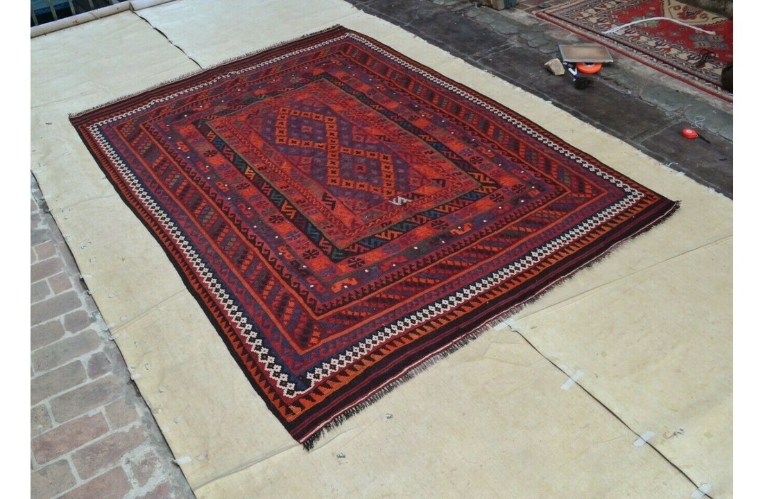 kelim 282 x 206 cm vloerkleed tapijt kelims hand geweven
