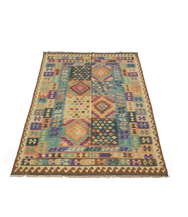 Hand Woven Afghan Wool Kilim Area Rug 295x195 cm