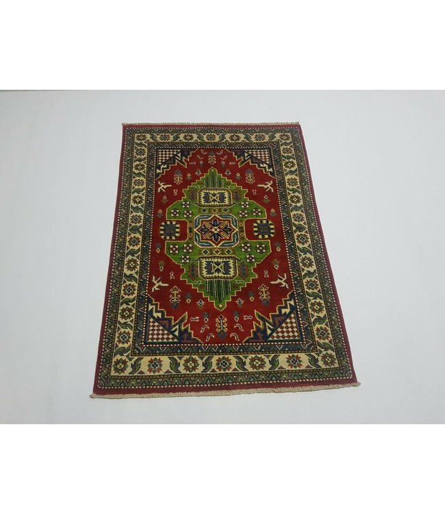 Handgeknoopt kazak tapijt 145 x 103 cm vloerkleed tapijt