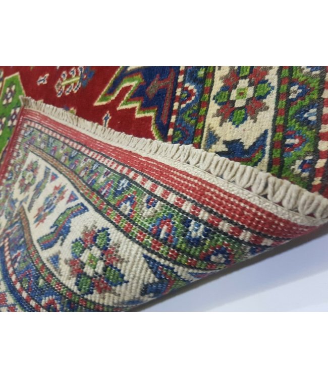 Handgeknoopt kazak tapijt 145 x 103 cm vloerkleed tapijt