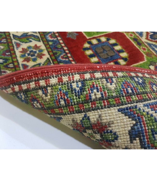 Handgeknoopt kazak tapijt 145 x 103 cm vloerkleed tapijt