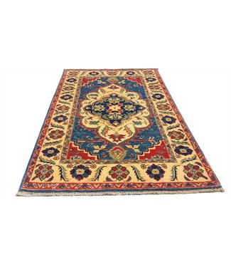 Kelimshop (4'10 x 2'11) feet Hand knotted  wool kazak area rug  149 x 91 cm