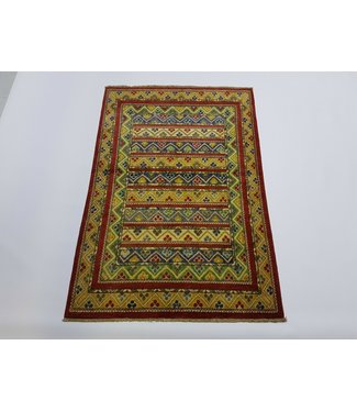 (4'10 x 3'2) feet Hand knotted wool kazak area rug 148 x 99 cm