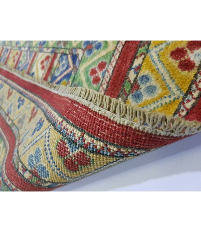 Handgeknoopt kazak tapijt 148 x 99 cm vloerkleed tapijt