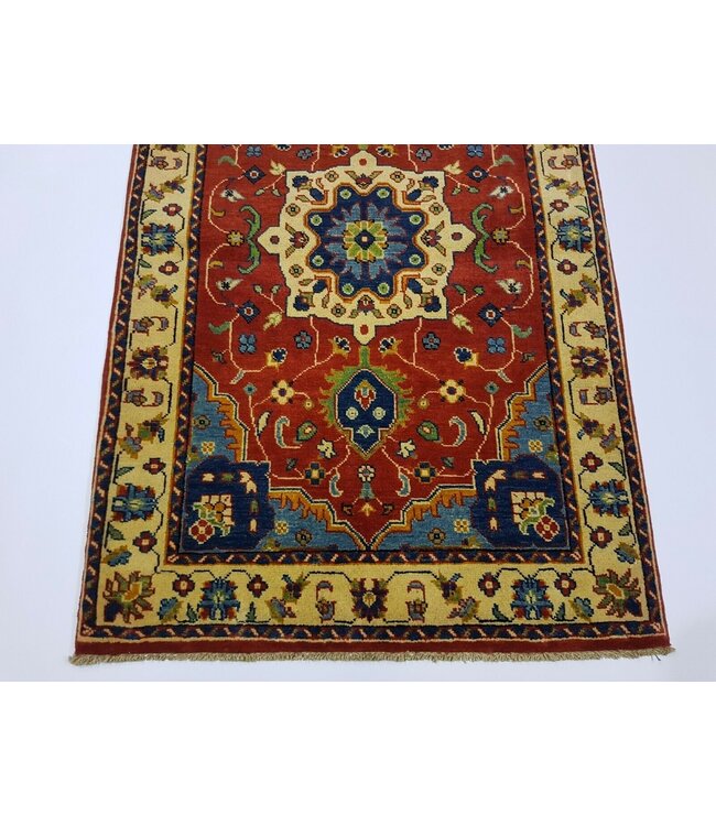 (4'9 x 3'22) feet Hand knotted wool kazak area rug 146 x 97 cm