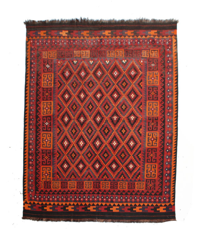 Handgemaakt Oosters Kelim Wol Vloerkleed 293 x 231 cm