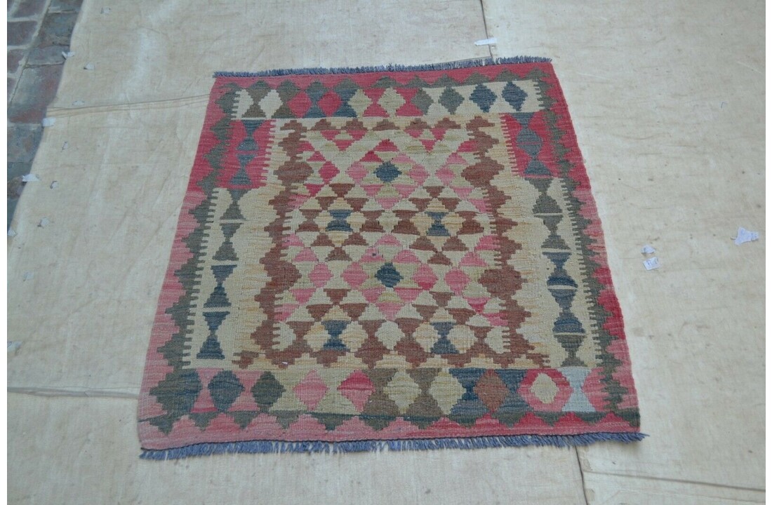 kelim 111 x 94 cm vloerkleed tapijt kelims hand geweven