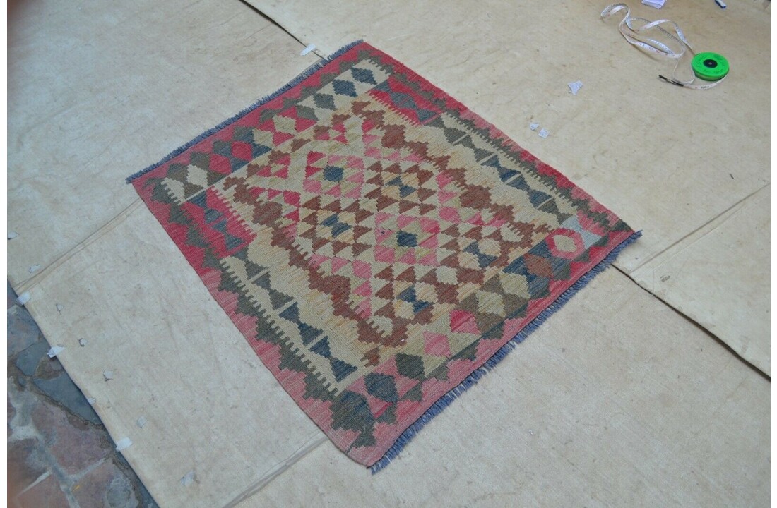 kelim 111 x 94 cm vloerkleed tapijt kelims hand geweven
