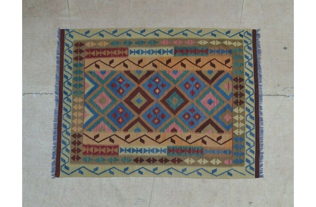 kelim 207 x 167 cm vloerkleed tapijt kelims hand geweven
