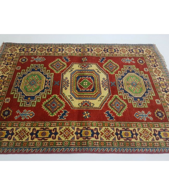 Handgeknoopt kazak tapijt 146 x 100 cm vloerkleed tapijt