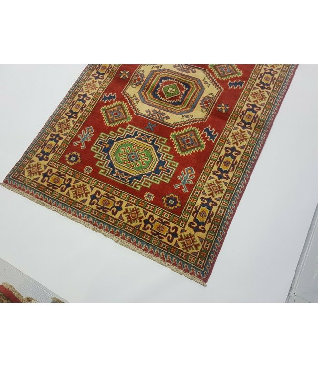 (4'9 x 3'3 ) feet Hand knotted wool kazak area rug  146 x 100 cm
