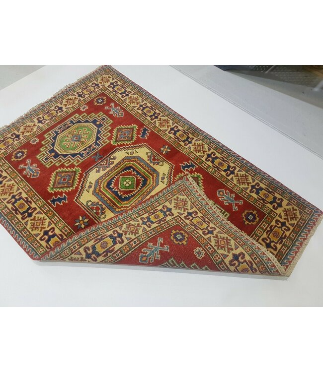 Handgeknoopt kazak tapijt 146 x 100 cm vloerkleed tapijt